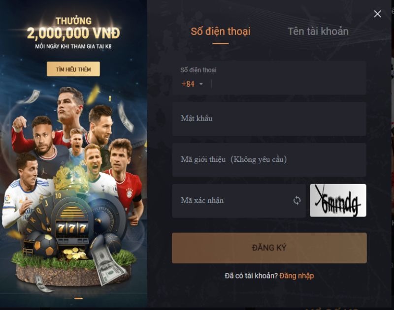 Bước 1 trong đăng ký K8 bạn cần phải thực hiện